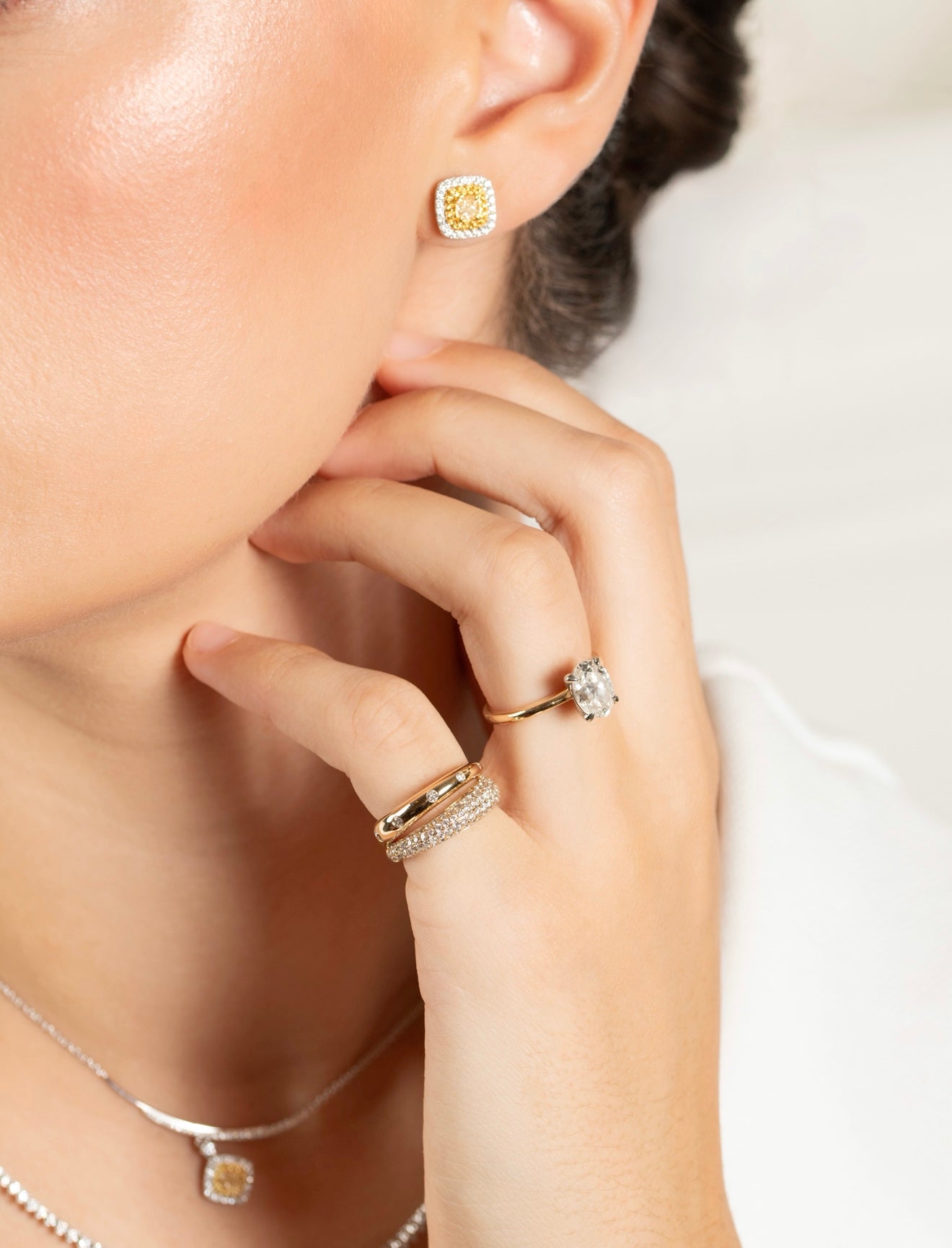 Fancy Yellow Medium Earrings