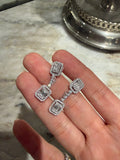 Diamond detachable earrings