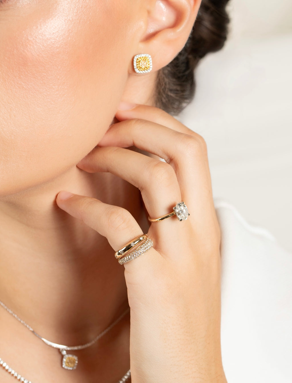 Fancy Yellow Medium Earrings