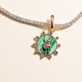 Scarab Malachite Charm