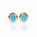 Aretes turquesa ovalados