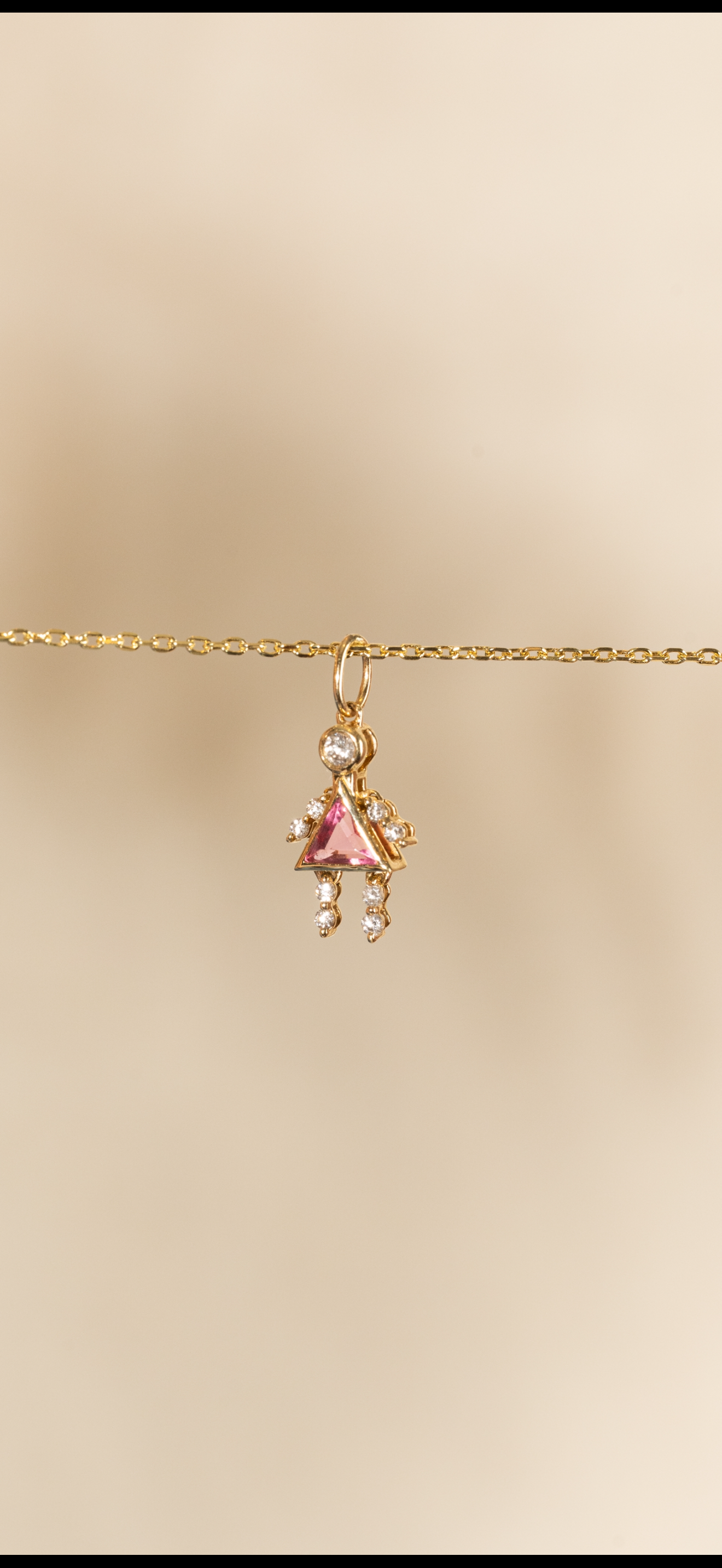 Dije “Niña” Turmalina Rosa