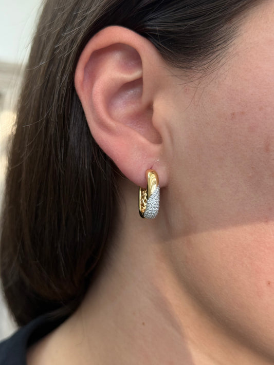 Arracadas PAVE HOOPS