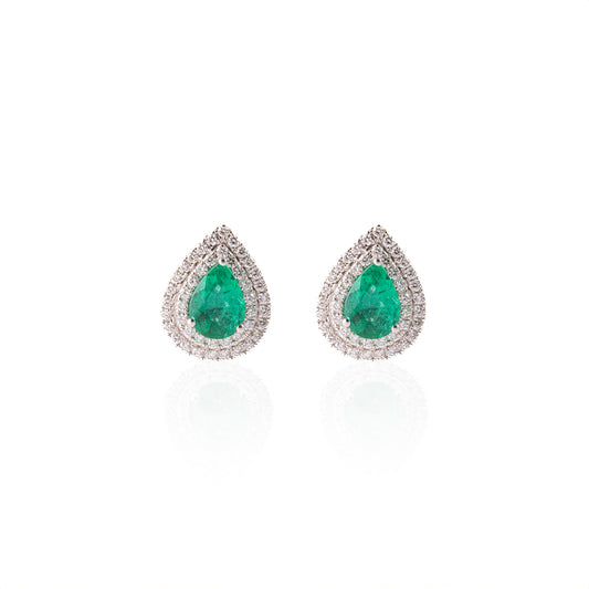 Aretes gota esmeralda