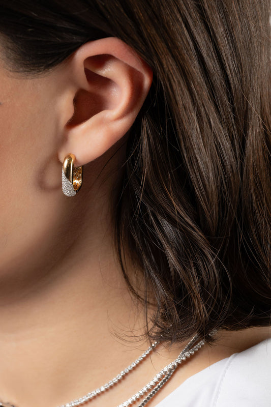 Pave Hoops Earrings
