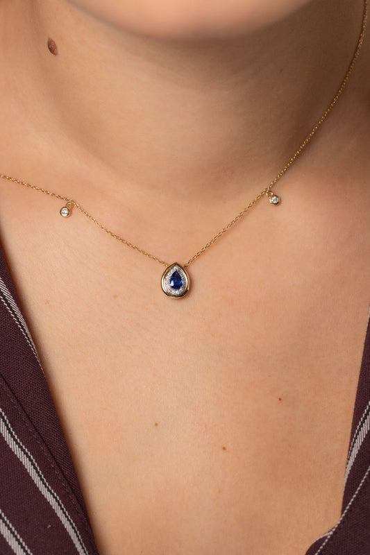 Pear Emerald Eloise Necklace