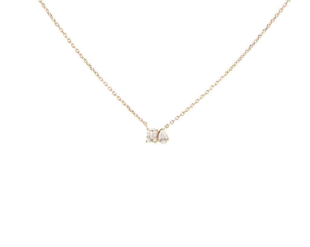 Mini toi et moi necklaces