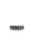 Sapphire ovals and diamonds