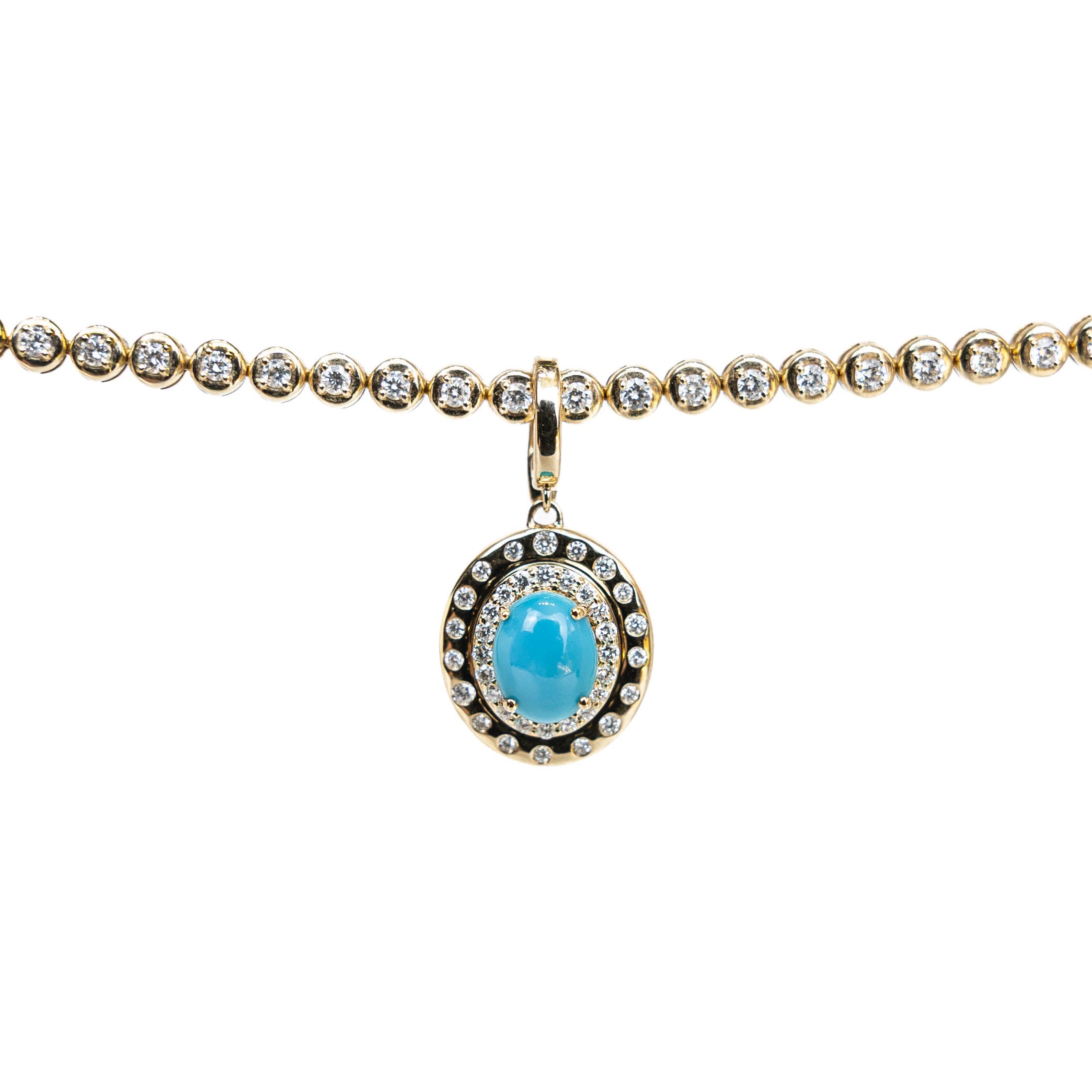 Dije TURQUESA OVALADO BEZEL SETTING