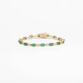 Pulsera TENNIS BRACELET EMERALD AND DIAMONDS PETITE