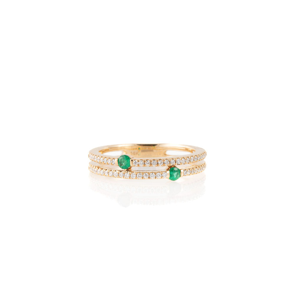 Emerald Duo Ring