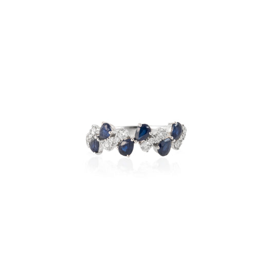 Sapphire Leaf Ring