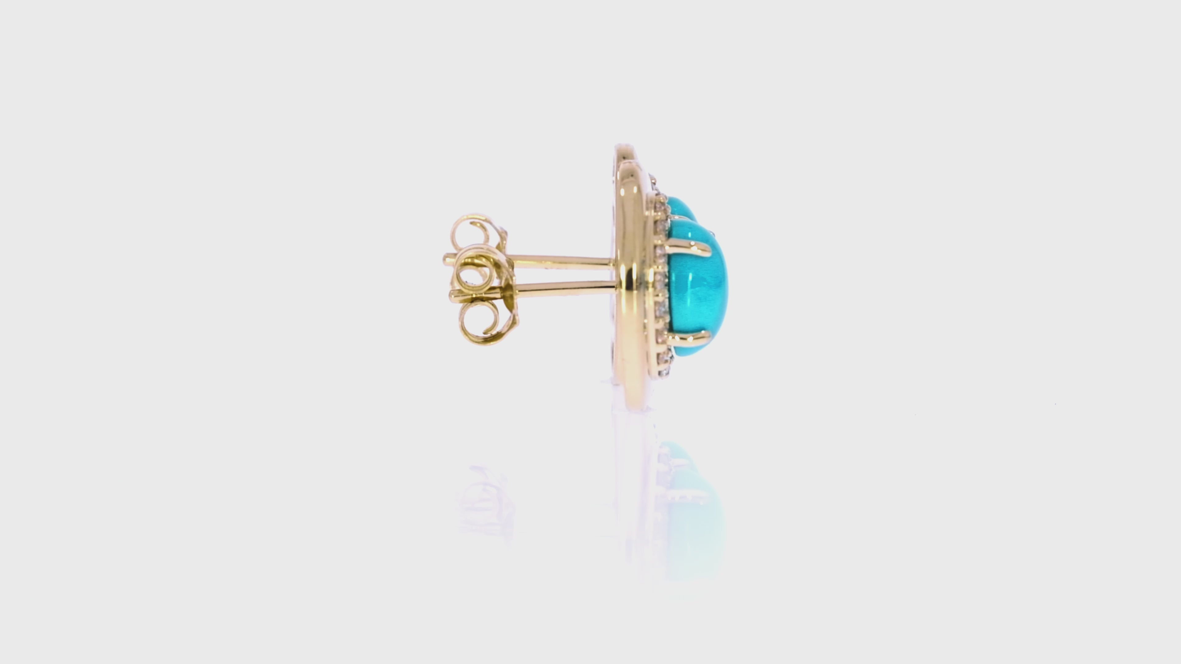 Aretes turquesa ovalados